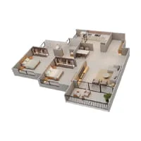 Siddhashila EEVVA Punawale 2 BHK Floor Plan Image
